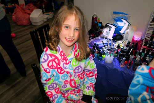 Peace Signs And Polish! Party Guest Gets Kids Hairstyle Peace Signs And Polish! Party Guest Gets Kids Hairstyle