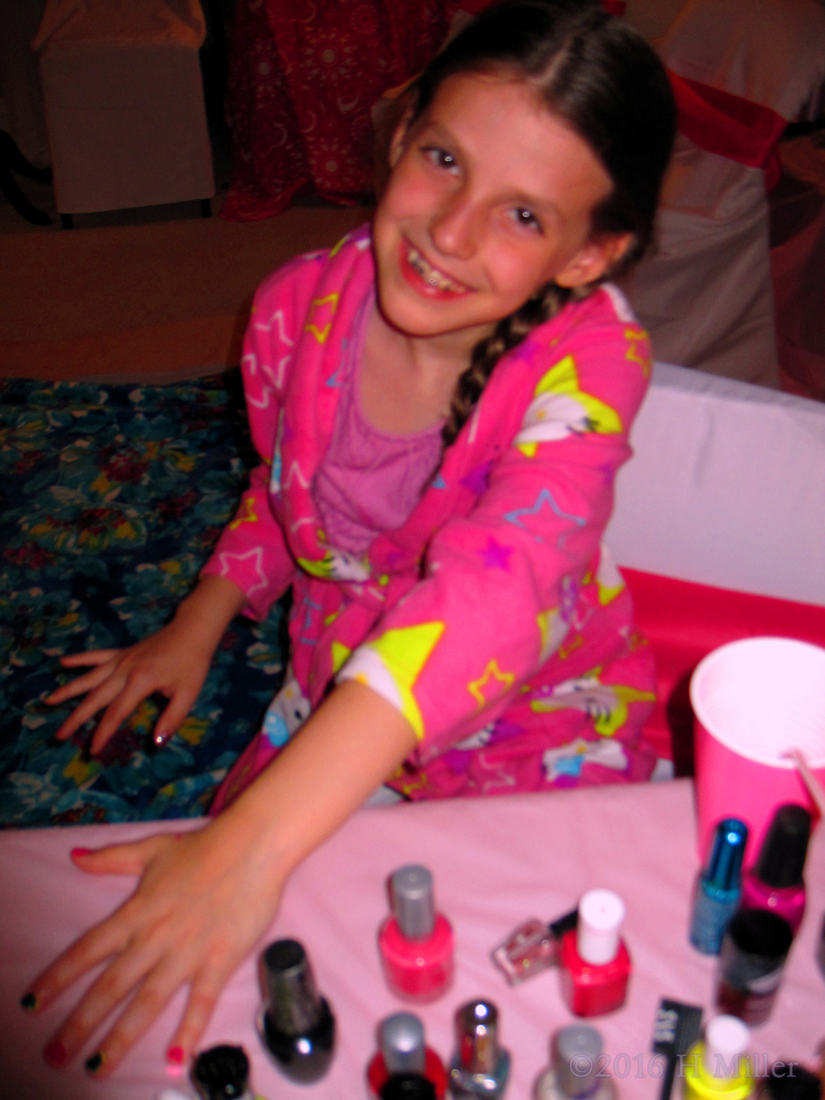 She Is Having Fun At The Kids Party Getting Her Mini Manicure! 