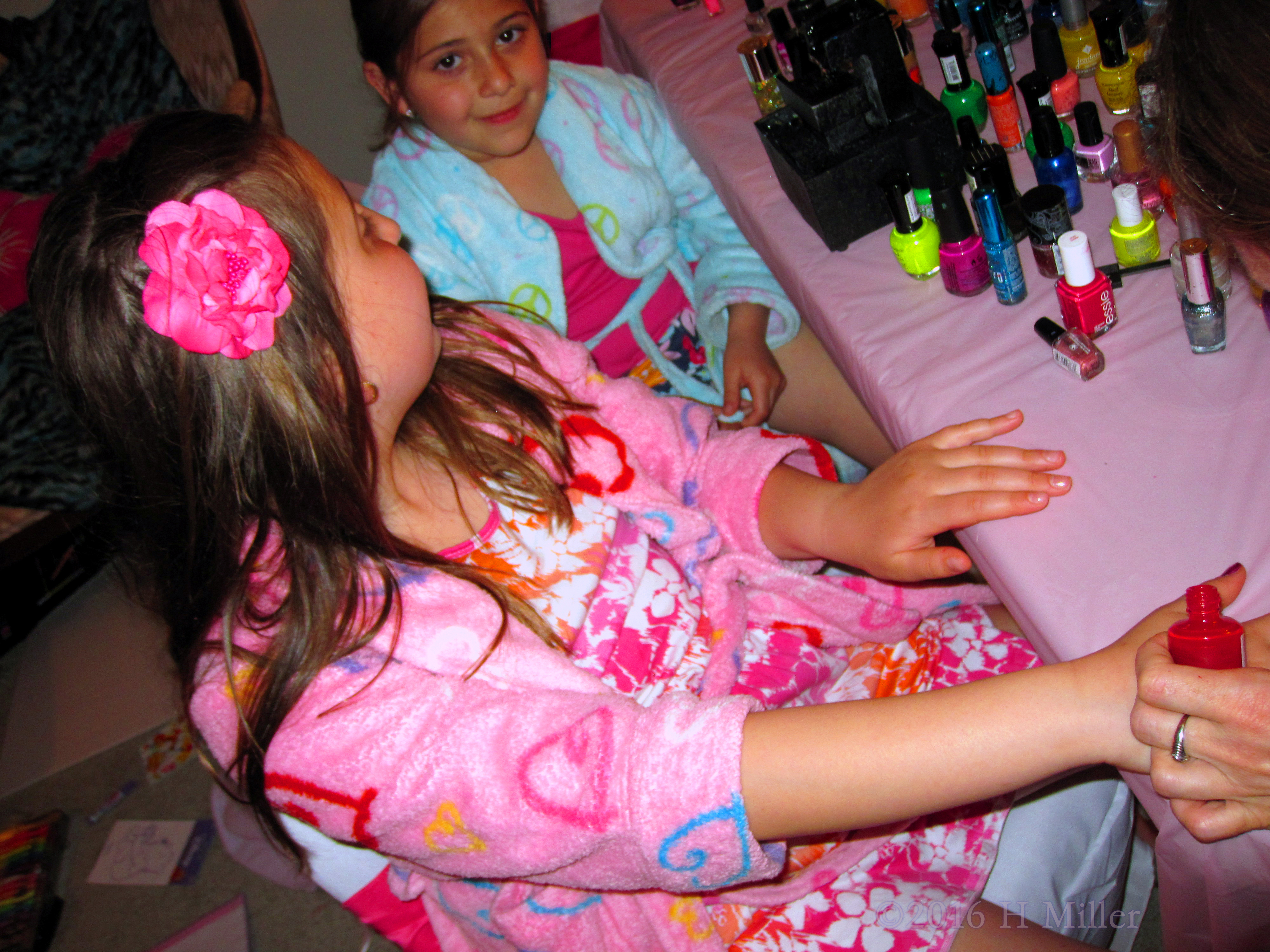 Getting Her Girls Manicure Done. Getting Her Girls Manicure Done.