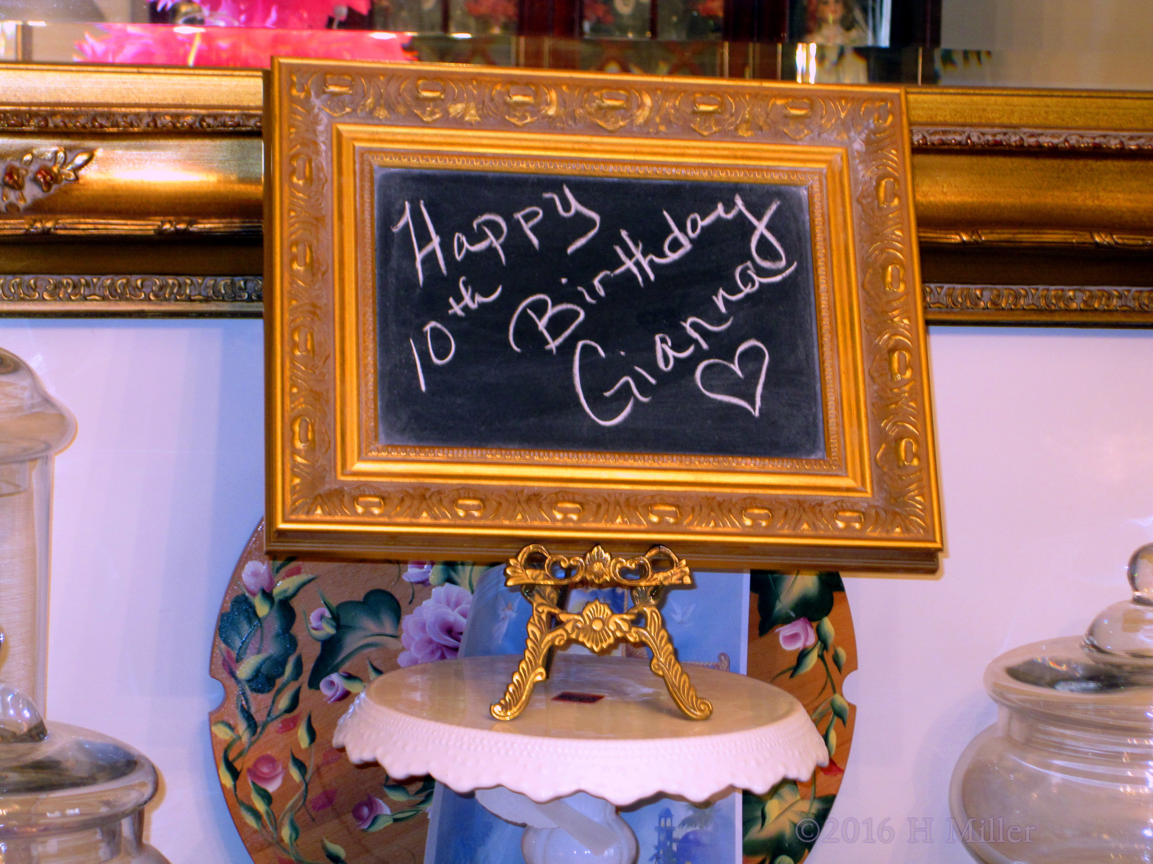 Gianna's Spa Birthday Sign, Made With Love By Mom! 