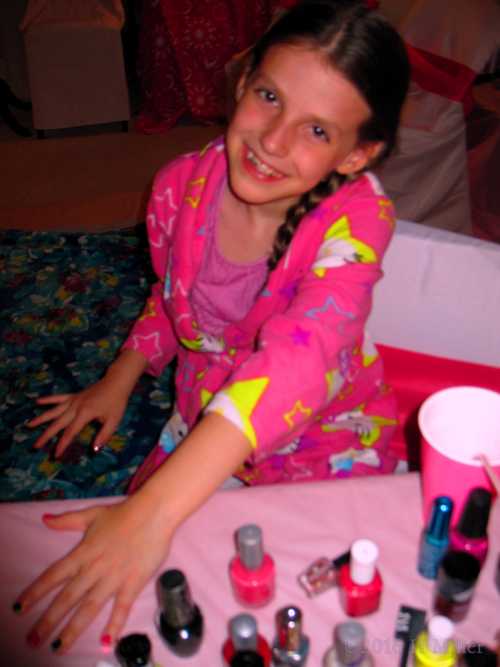 She Is Having Fun At The Kids Party Getting Her Mini Manicure!