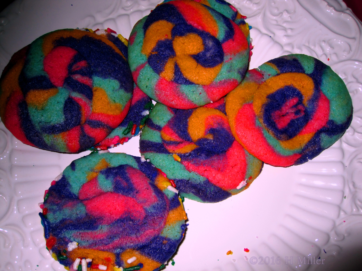 Awesome Rainbow Spa Cookies! 