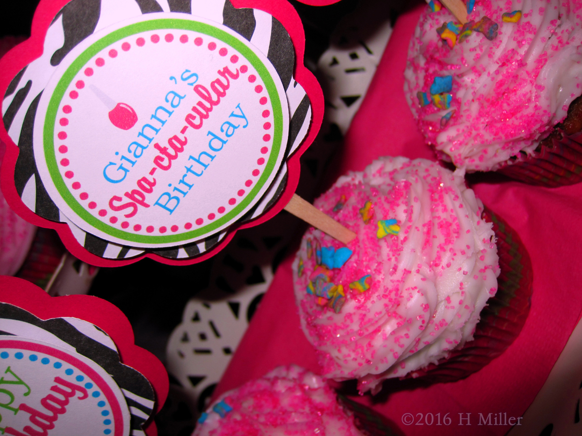 Gianna's Spa Party Birthday Cupcakes! 
