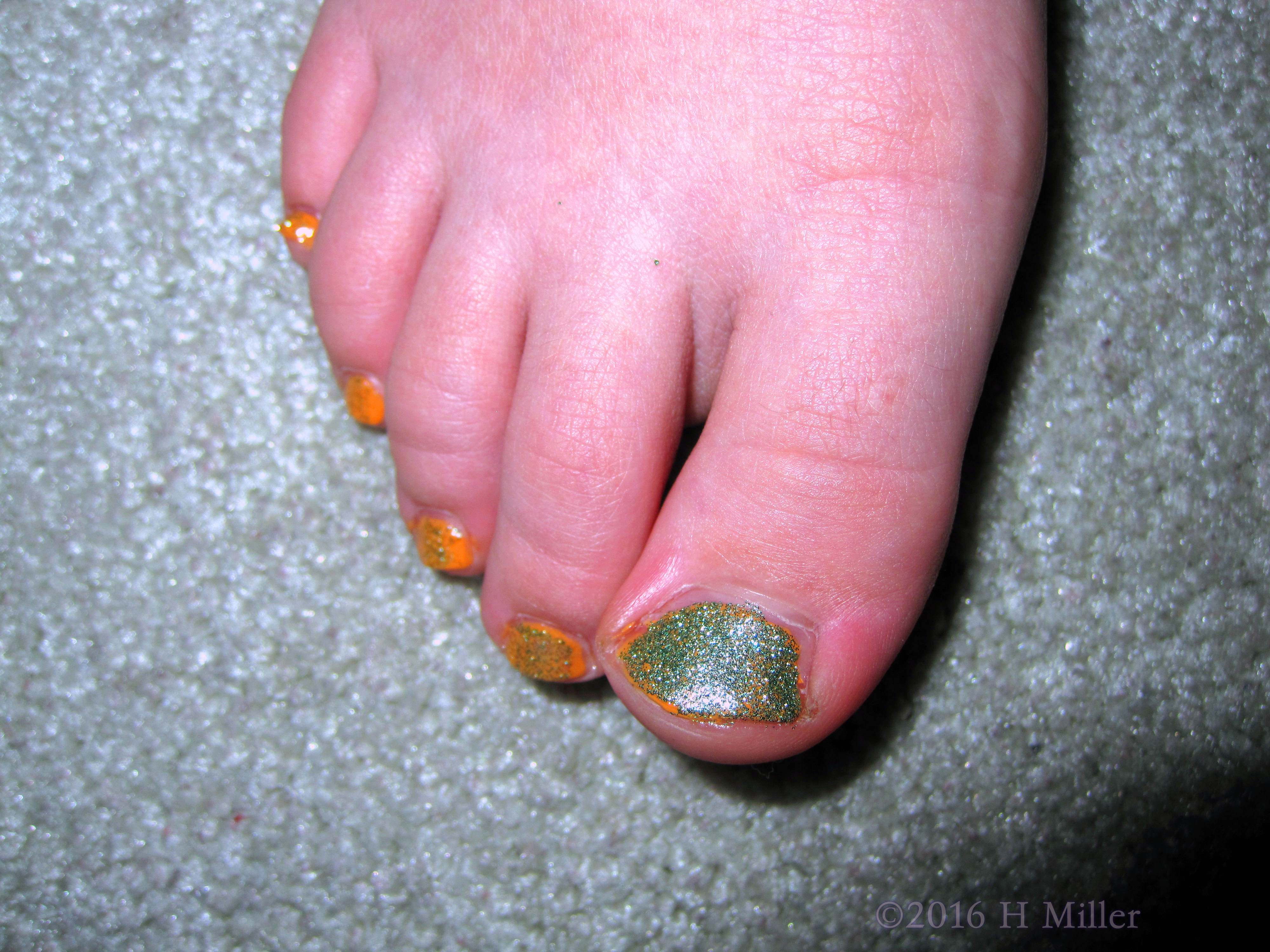 Another View Of This Girls Mini Pedi. 