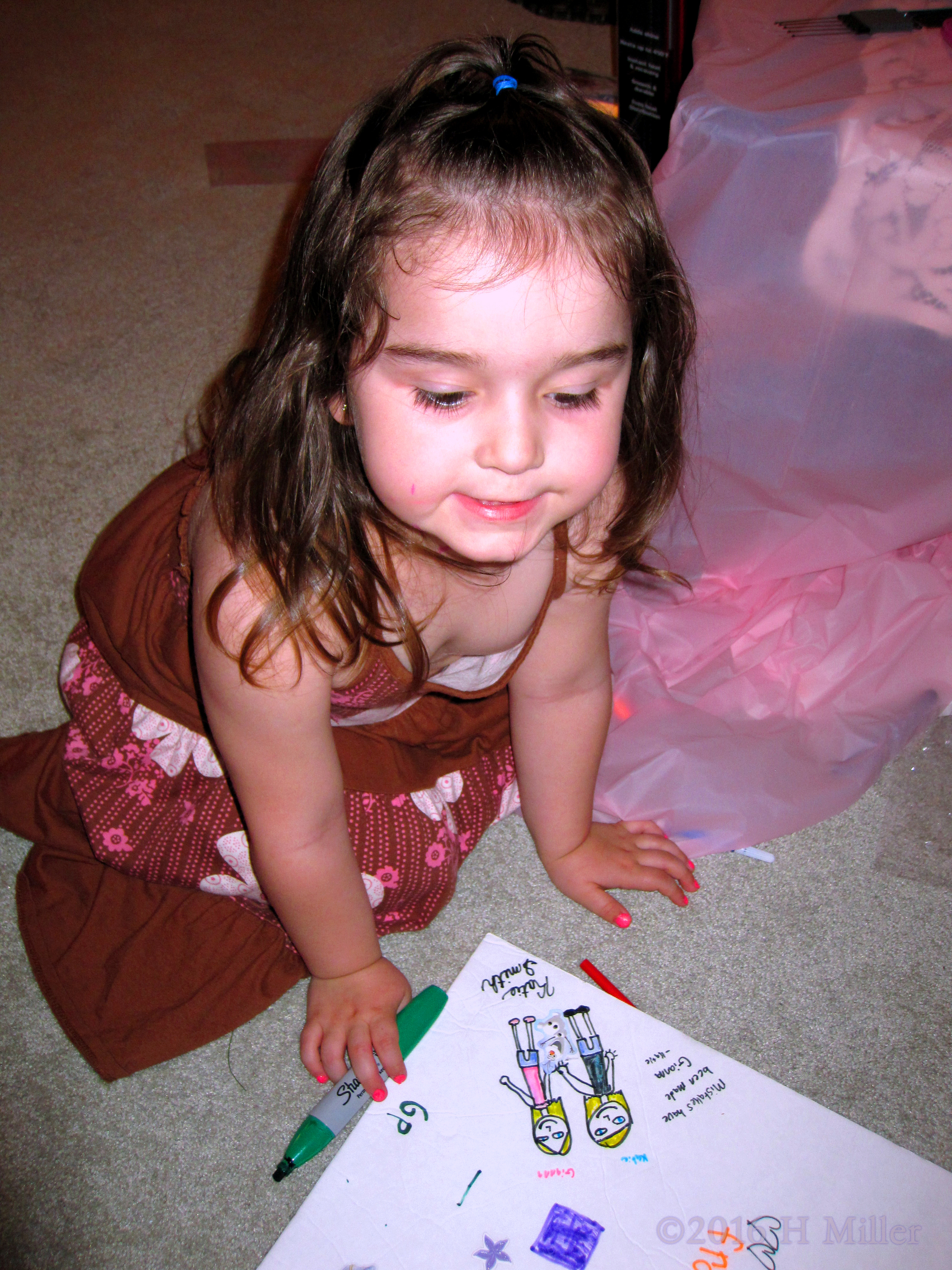 She's Having Fun Designing The Spa Birthday Card! She's Having Fun Designing The Spa Birthday Card!