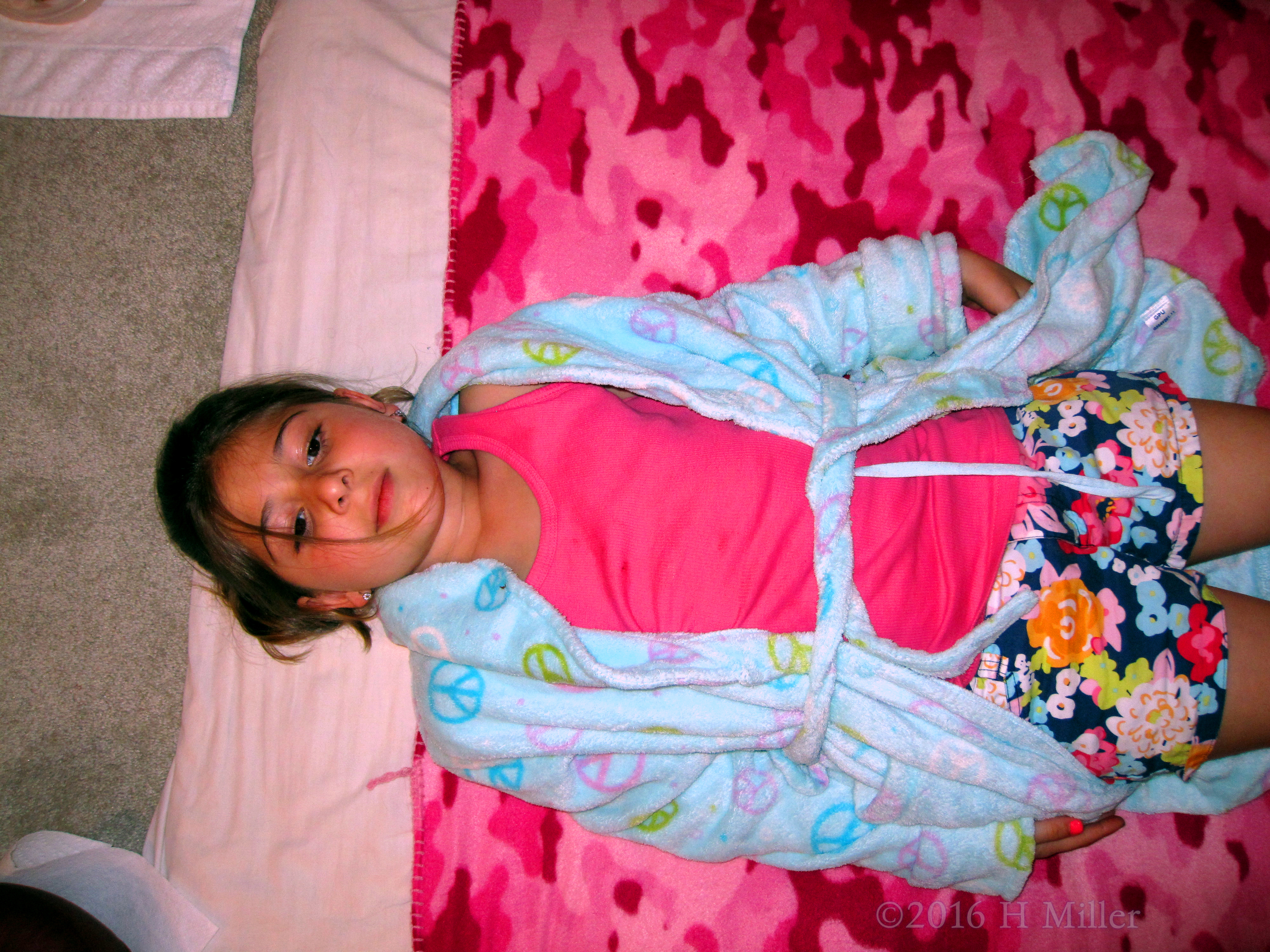 She's Ready For Her Kids Spa Facial Treatment. She's Ready For Her Kids Spa Facial Treatment.