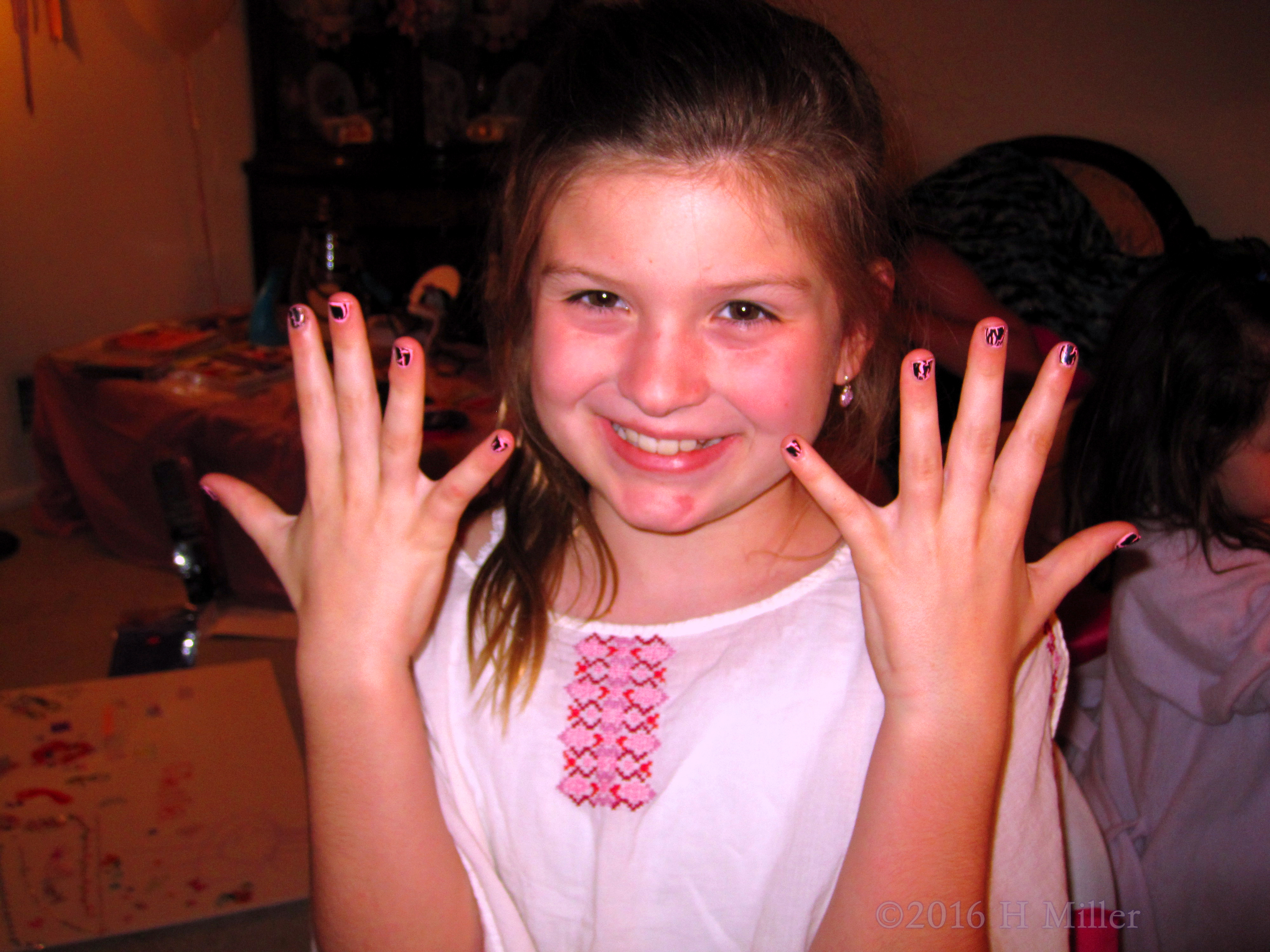 Smiling And Happy With Her Brand New Manicure For Girls! Smiling And Happy With Her Brand New Manicure For Girls!