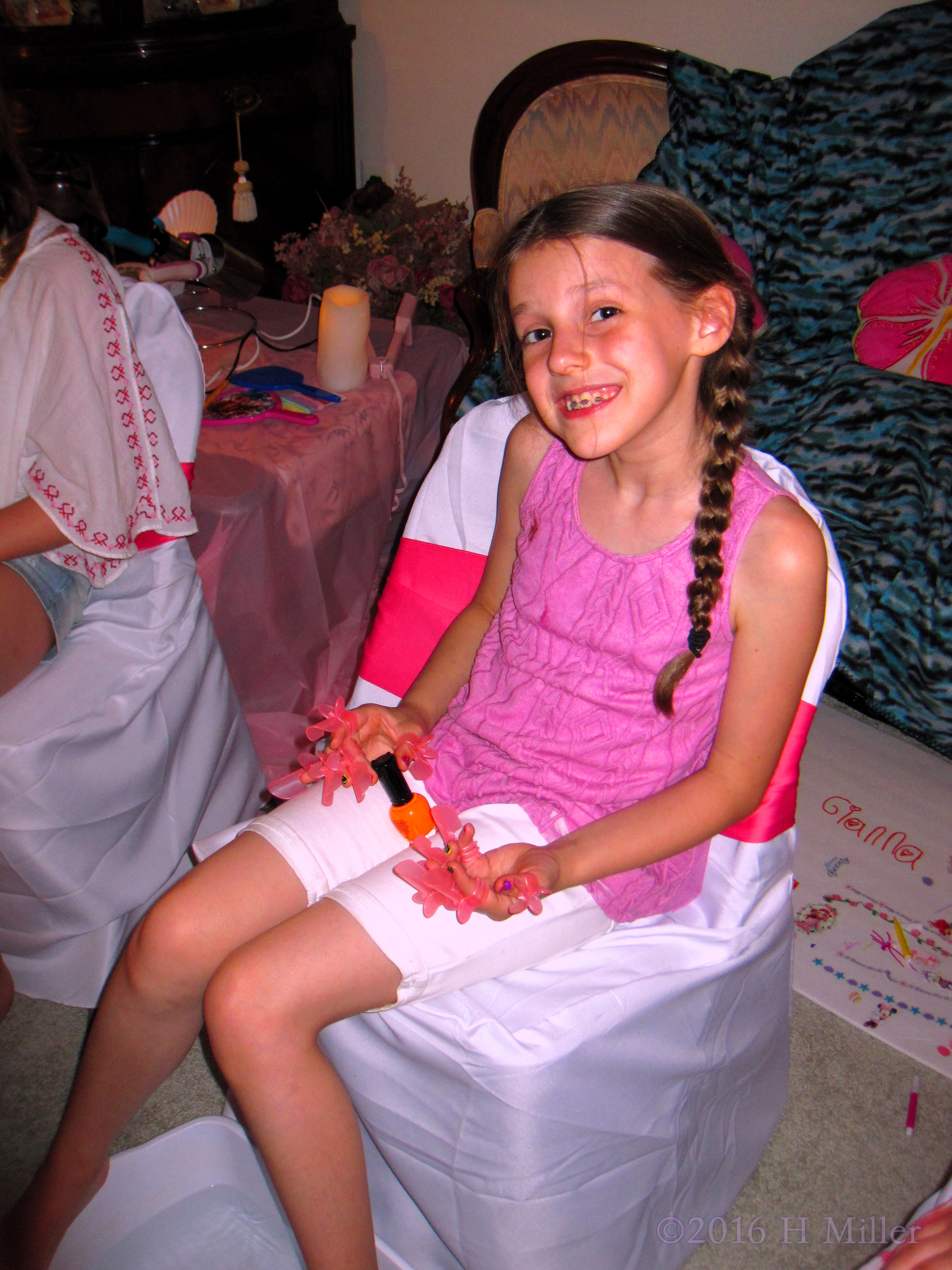 Smiling Big During Her Kids Pedi Footbath! Smiling Big During Her Kids Pedi Footbath!