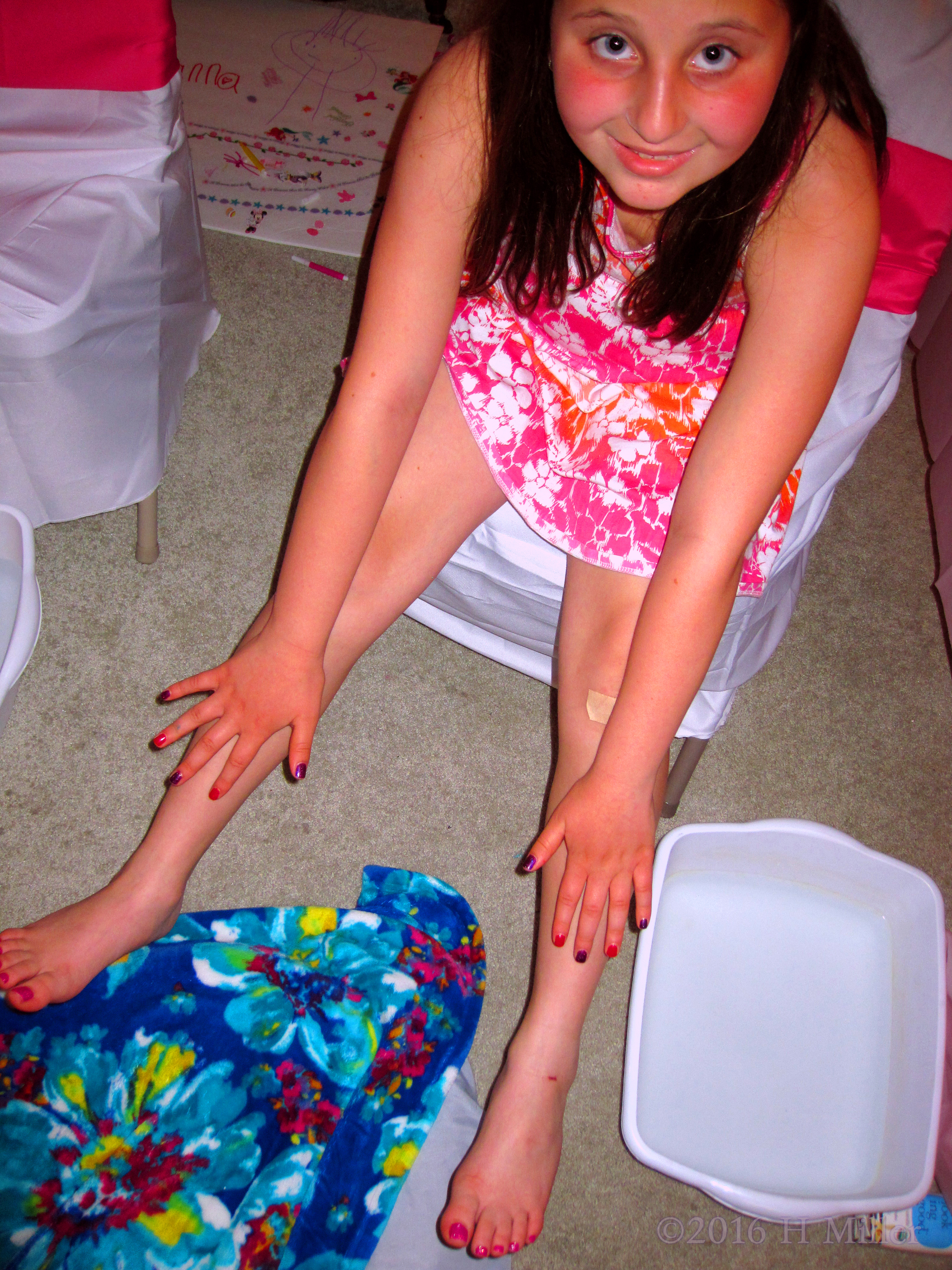 The Birthday Girl Loves Her New Mini Mani And Mini Pedi! The Birthday Girl Loves Her New Mini Mani And Mini Pedi!