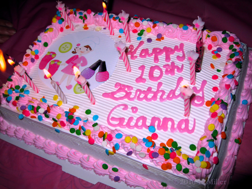 Gianna's 10th Spa Birthday Party Cake!