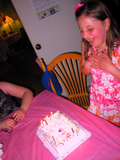 Gianna Is Ready To Blow Out The Candles.