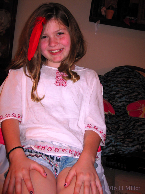 Hair Feathers And Manicures For Girls. Hair Feathers And Manicures For Girls.