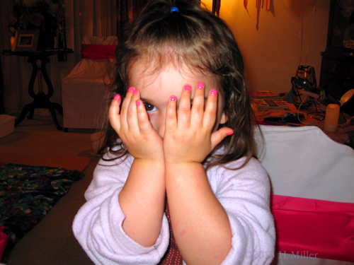 Showing Off Her Beautiful New Kids Manicure! Showing Off Her Beautiful New Kids Manicure!