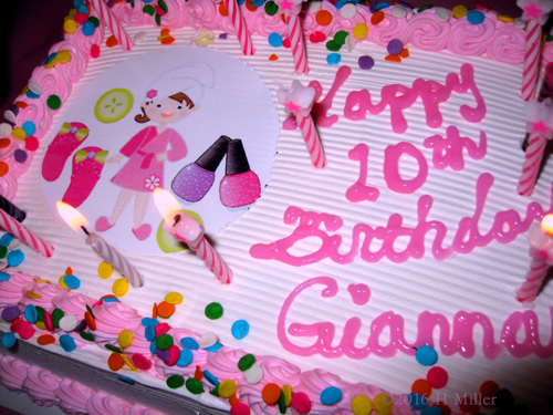 What A Cute Spa Birthday Cake For Gianna!