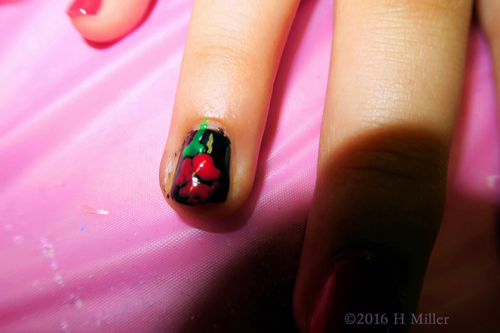 Cute Cherry Kids Spa Manicure Art