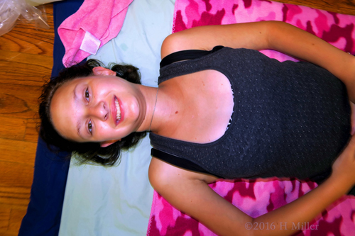 She's Excited For Her Home Kids Spa Facial She's Excited For Her Home Kids Spa Facial