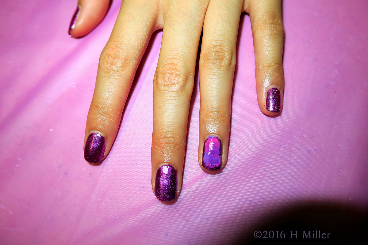 Cute Sparkly Purple Home Kids Spa Mini Mani