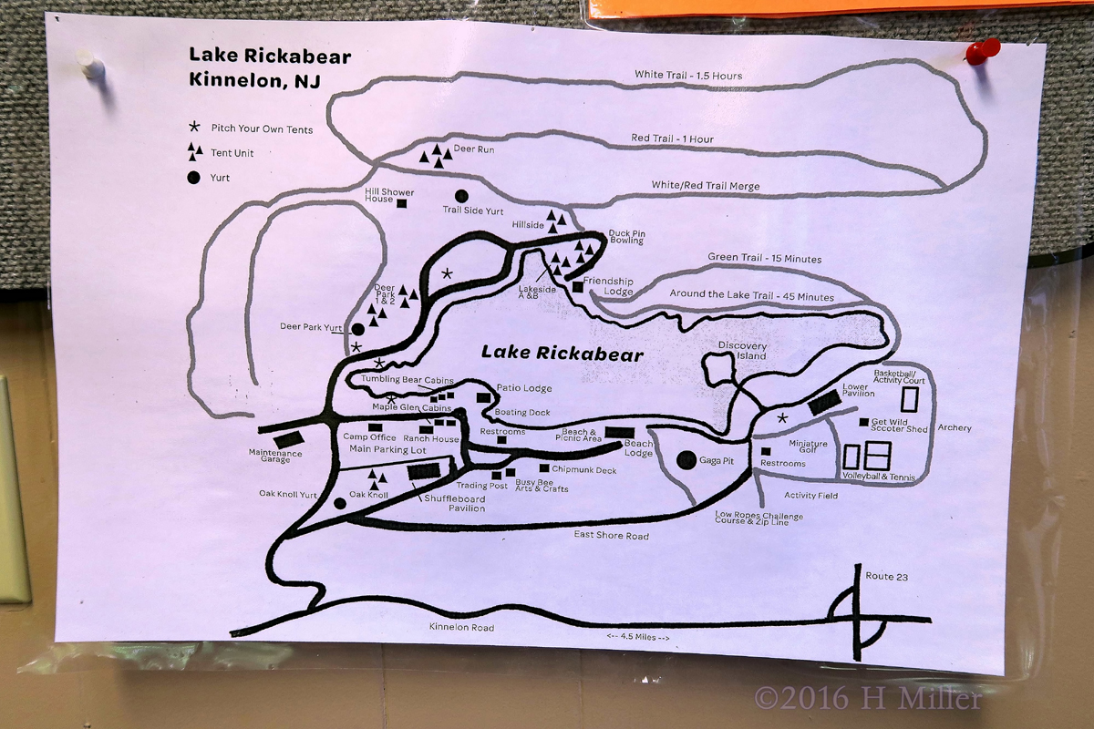 Map Of Lake Rickabear In NJ 