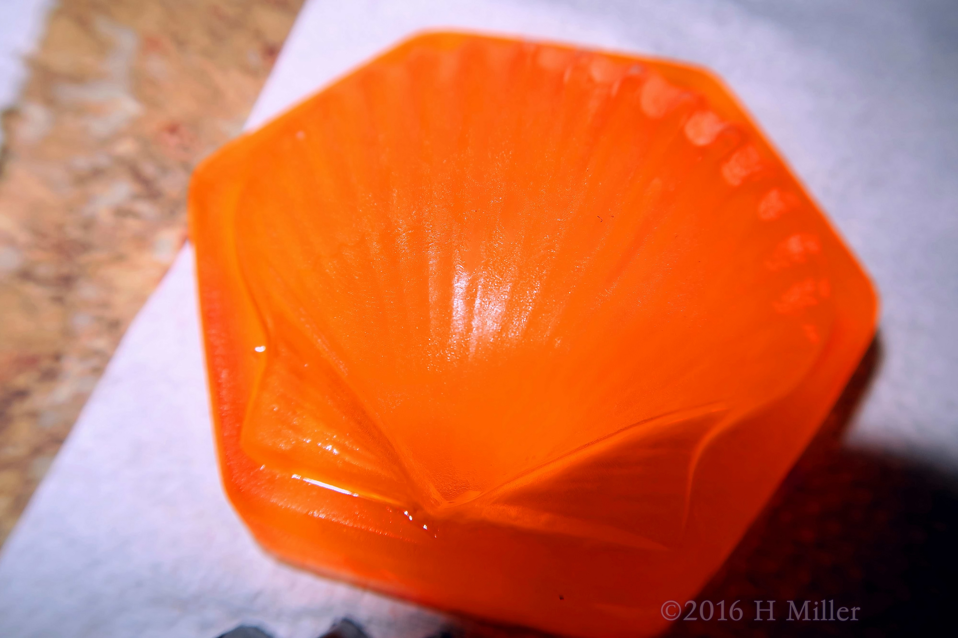 Fun Orange Hexagon Seashell Soap Mold 