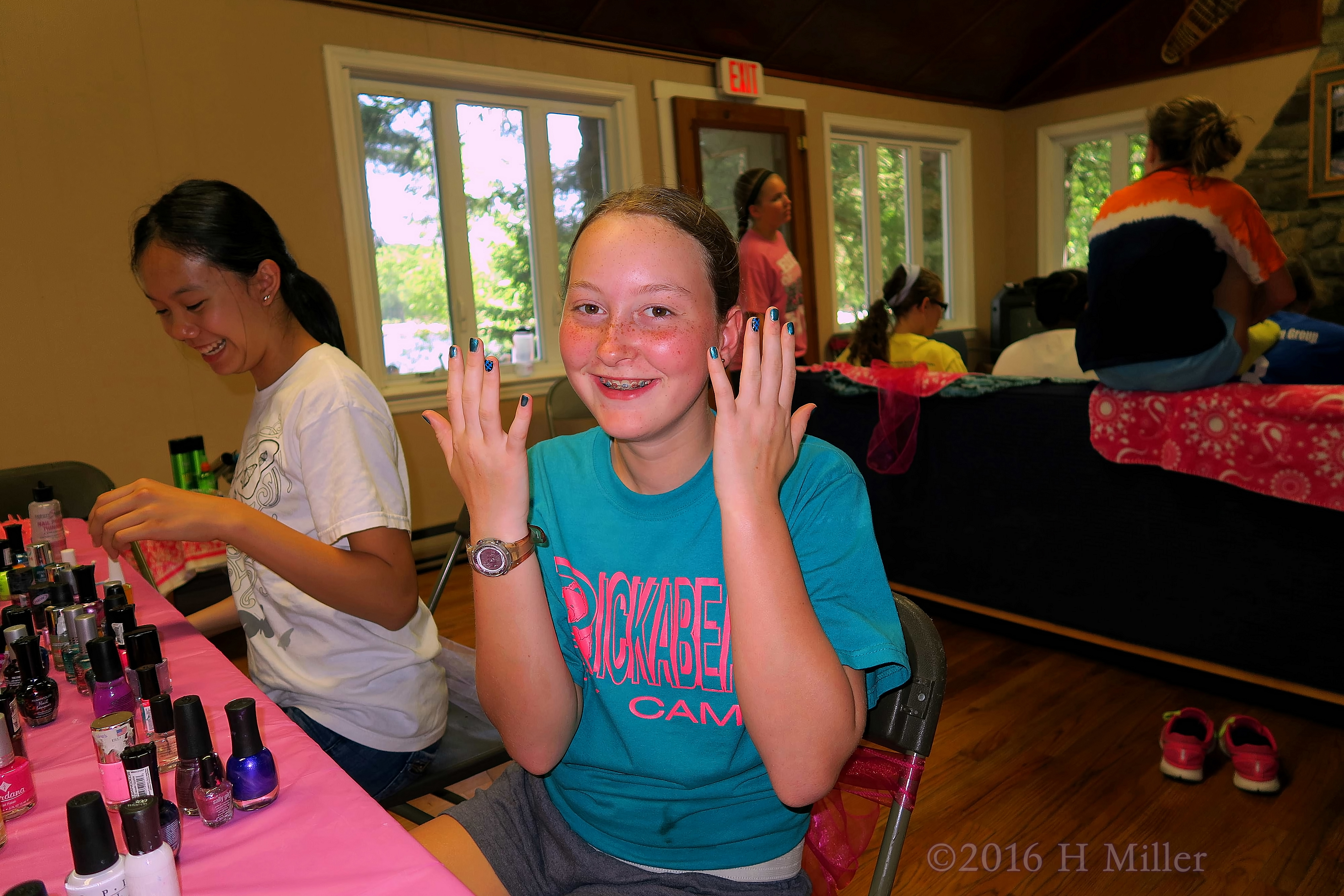 She's Loving Her Cute New Manicure She's Loving Her Cute New Manicure