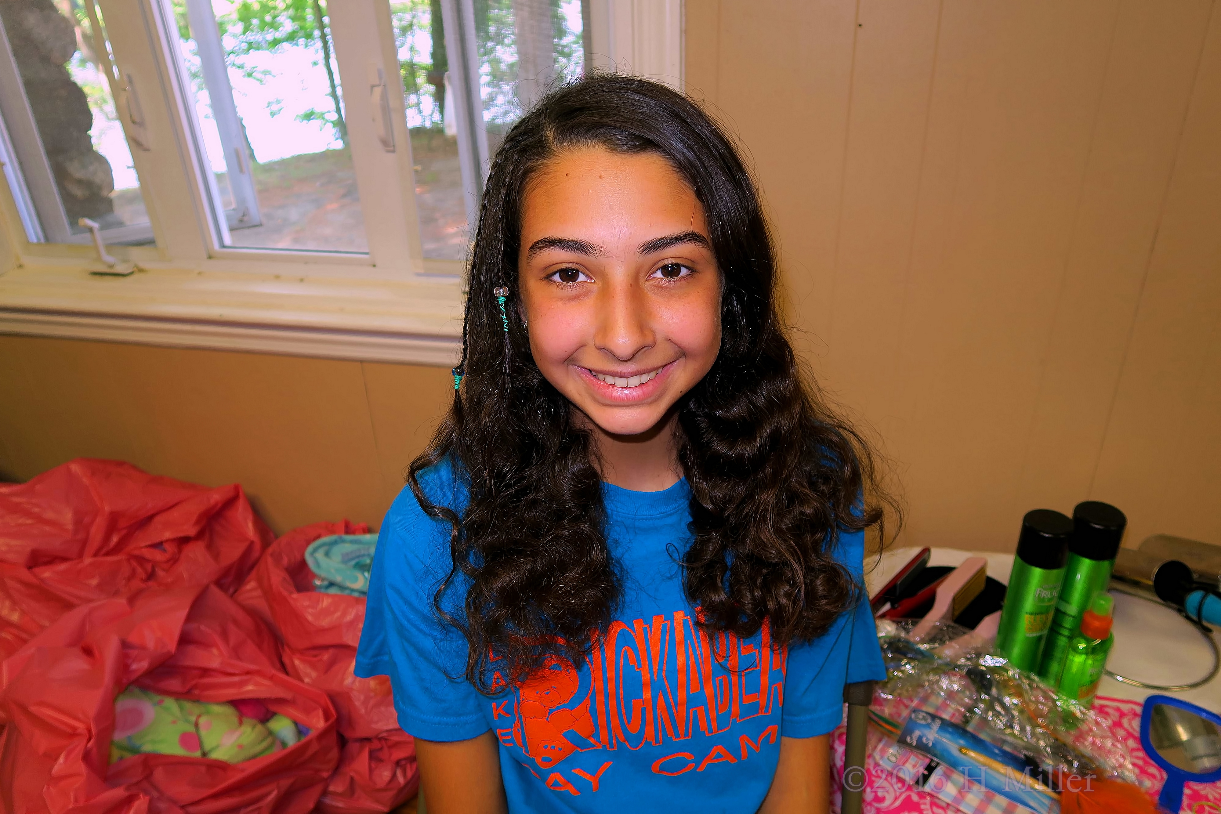 She Loves Her Cute Beaded Braid. She Loves Her Cute Beaded Braid.