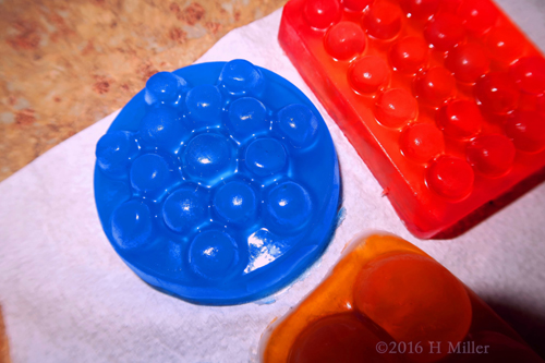 Cool Bubbled Blue And Orange Soaps