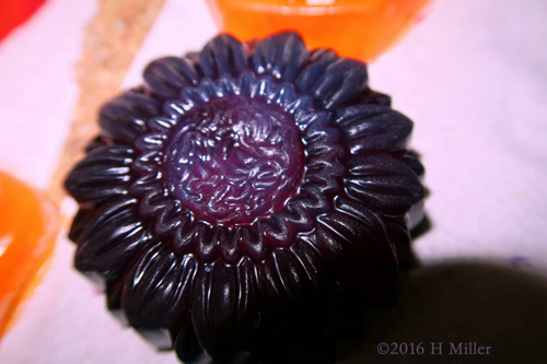 Cute Detailed Dark Purple Flower Soap