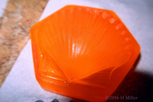 Fun Orange Hexagon Seashell Soap Mold Fun Orange Hexagon Seashell Soap Mold