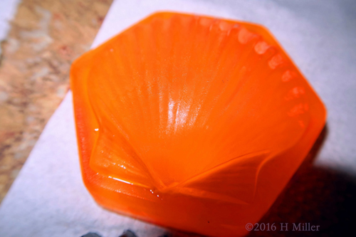 Fun Orange Hexagon Seashell Soap Mold