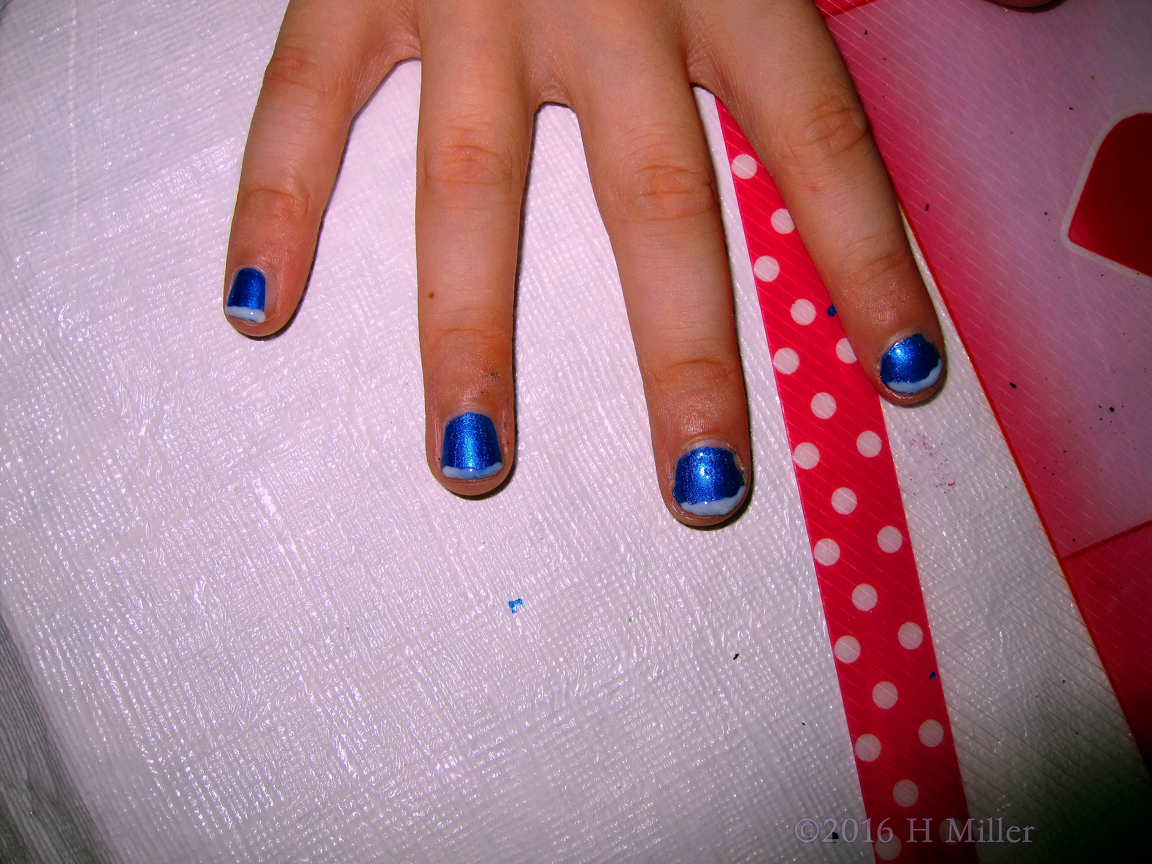 Cute Blue French Tip Mani Cute Blue French Tip Mani