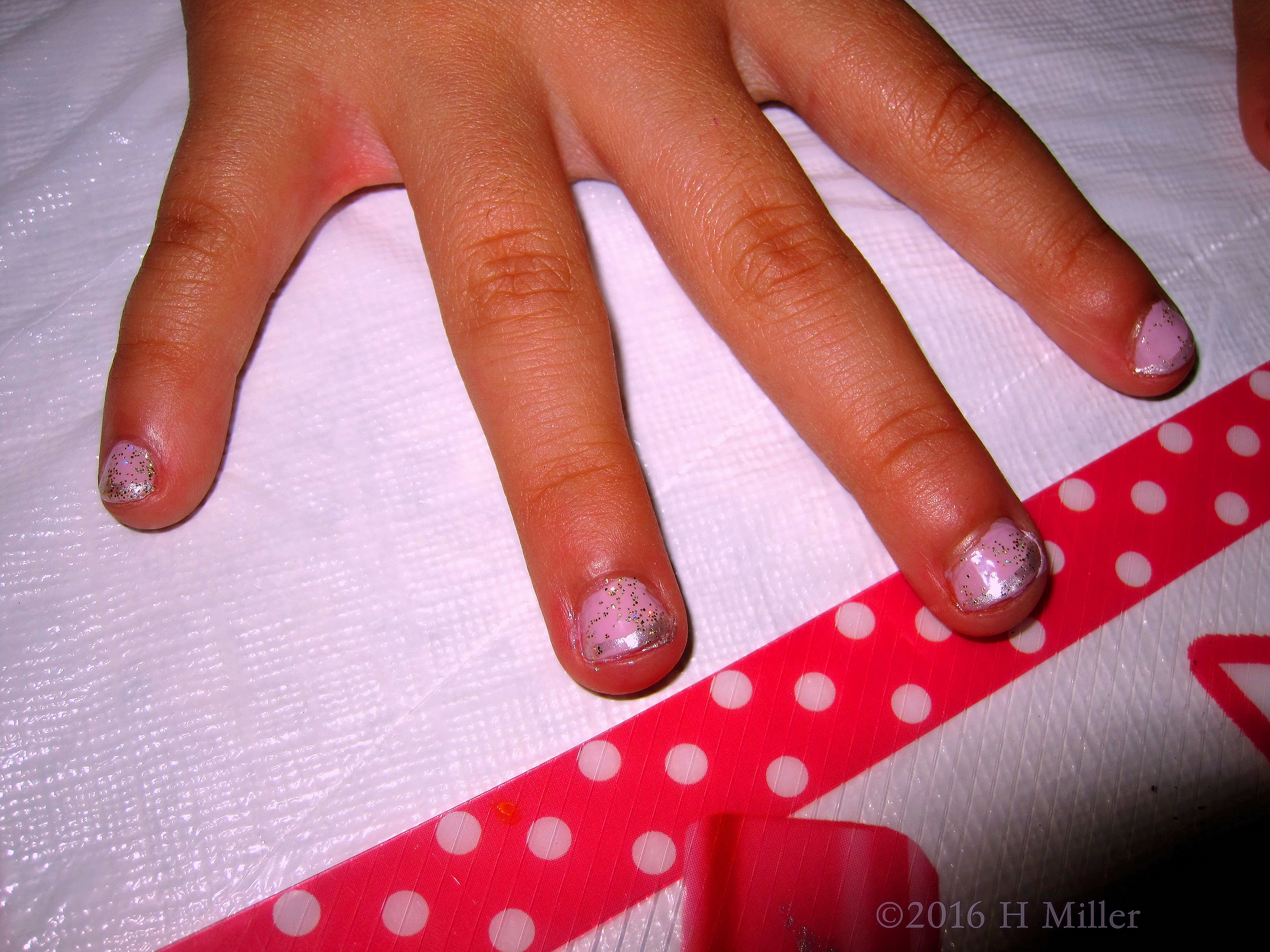 Princessy Pink And Glittery Girls Mani Princessy Pink And Glittery Girls Mani