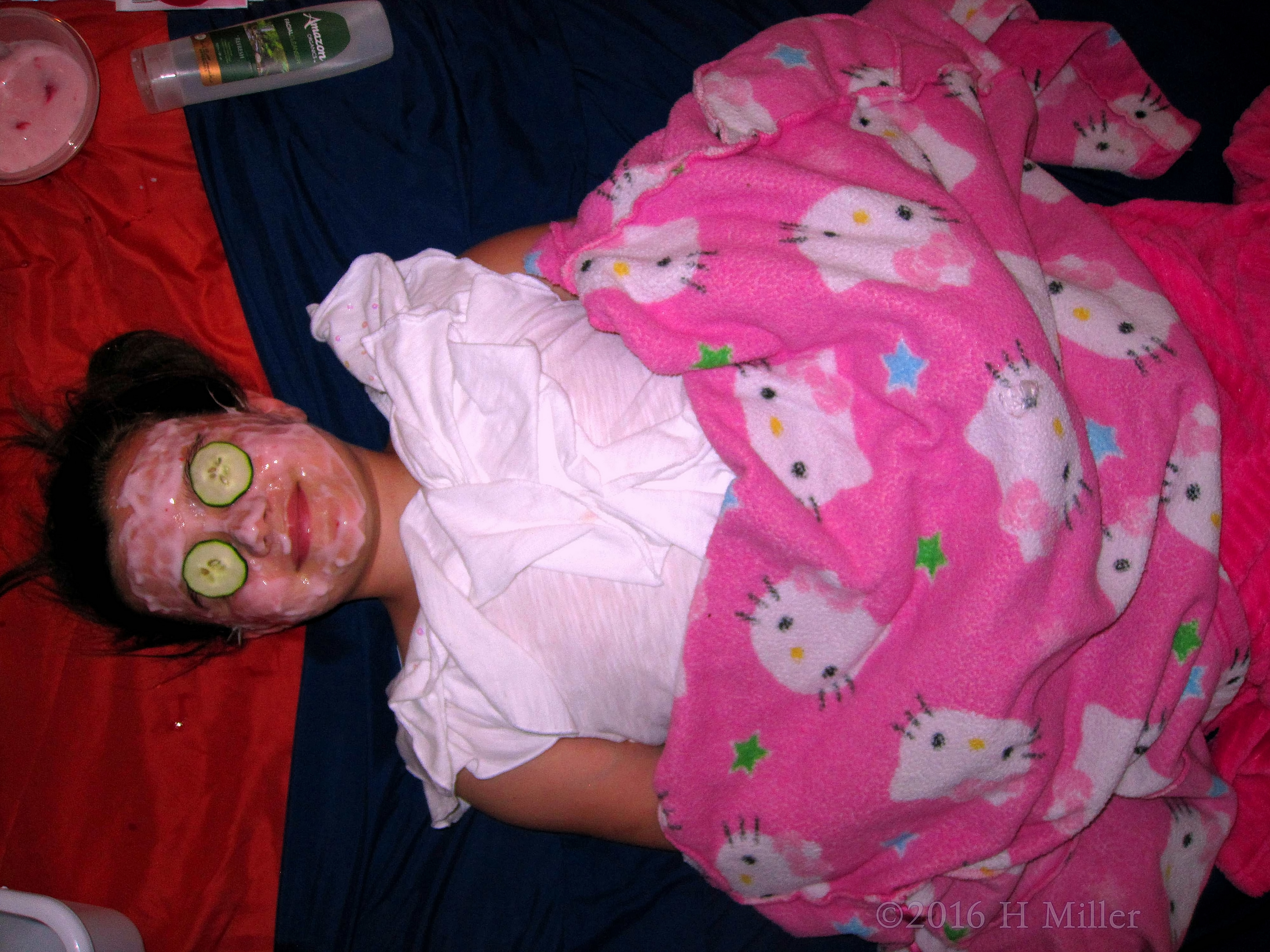 Relaxed In A Homemade Strawberry Kids Facial Relaxed In A Homemade Strawberry Kids Facial