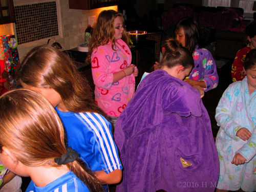 Putting On Their Spa Robes Putting On Their Spa Robes