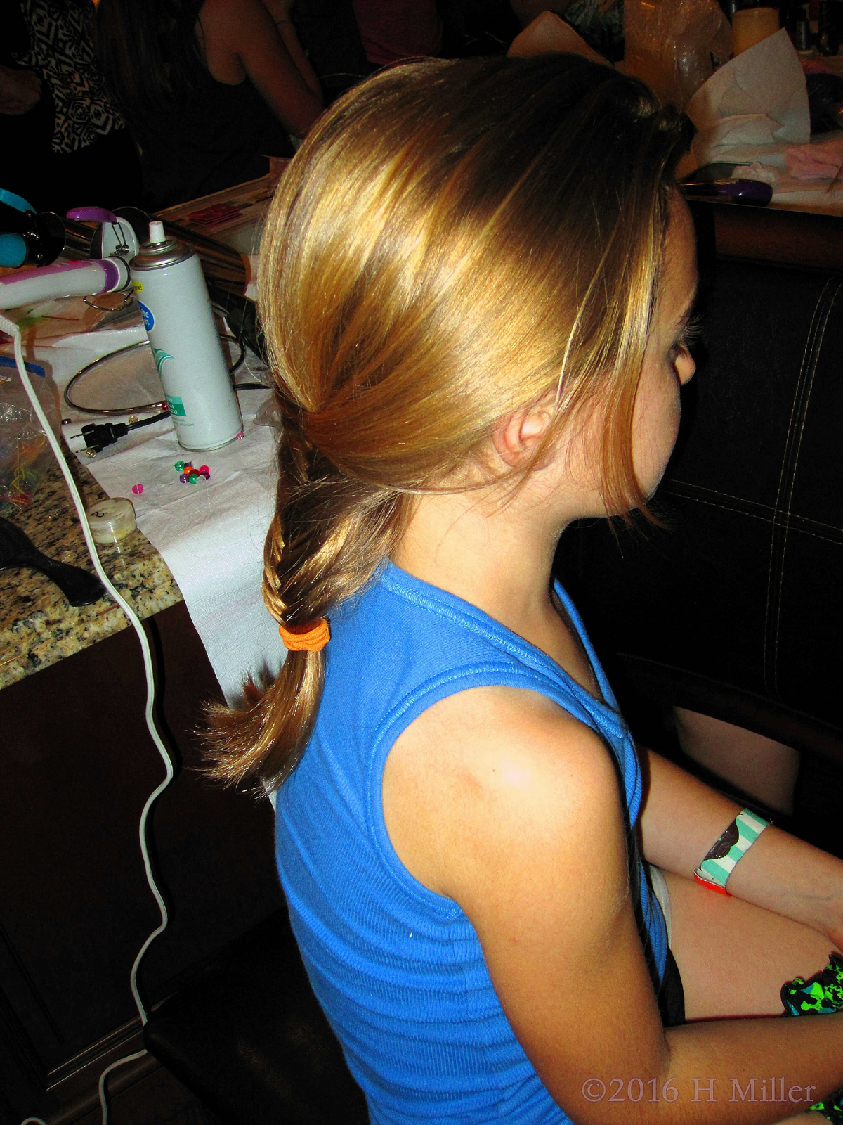 Cool Fishtail Braid At The Spa Party For Girls. 