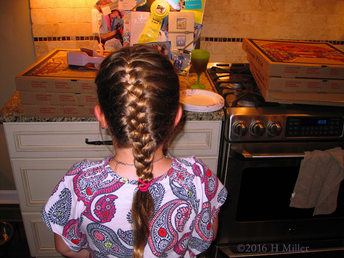 Neat French Braid At The Home Kids Spa 