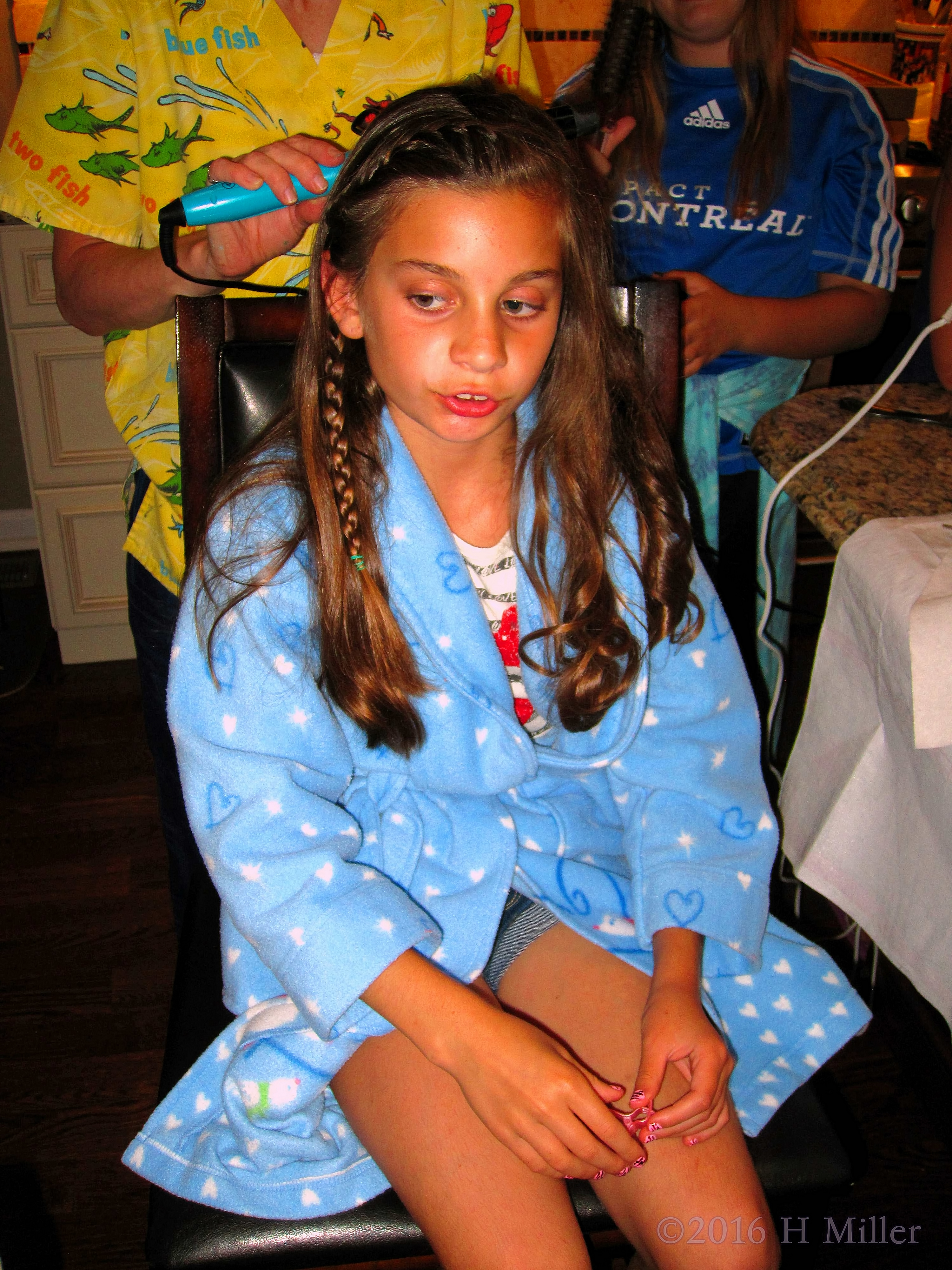 Getting Her Hair Done At The Kids Home Spa Getting Her Hair Done At The Kids Home Spa