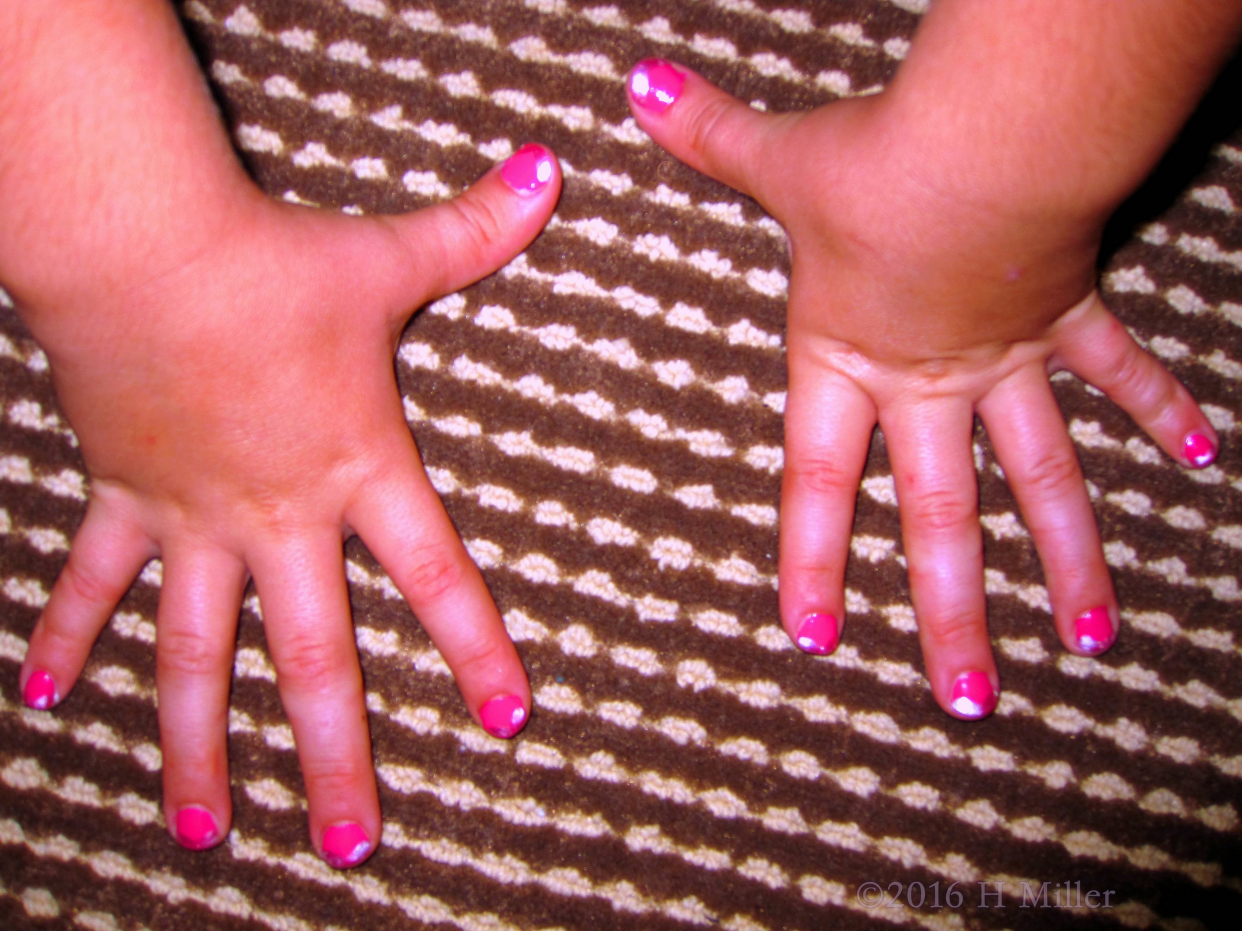 Adorable Pink Kids Mini Mani. Adorable Pink Kids Mini Mani.