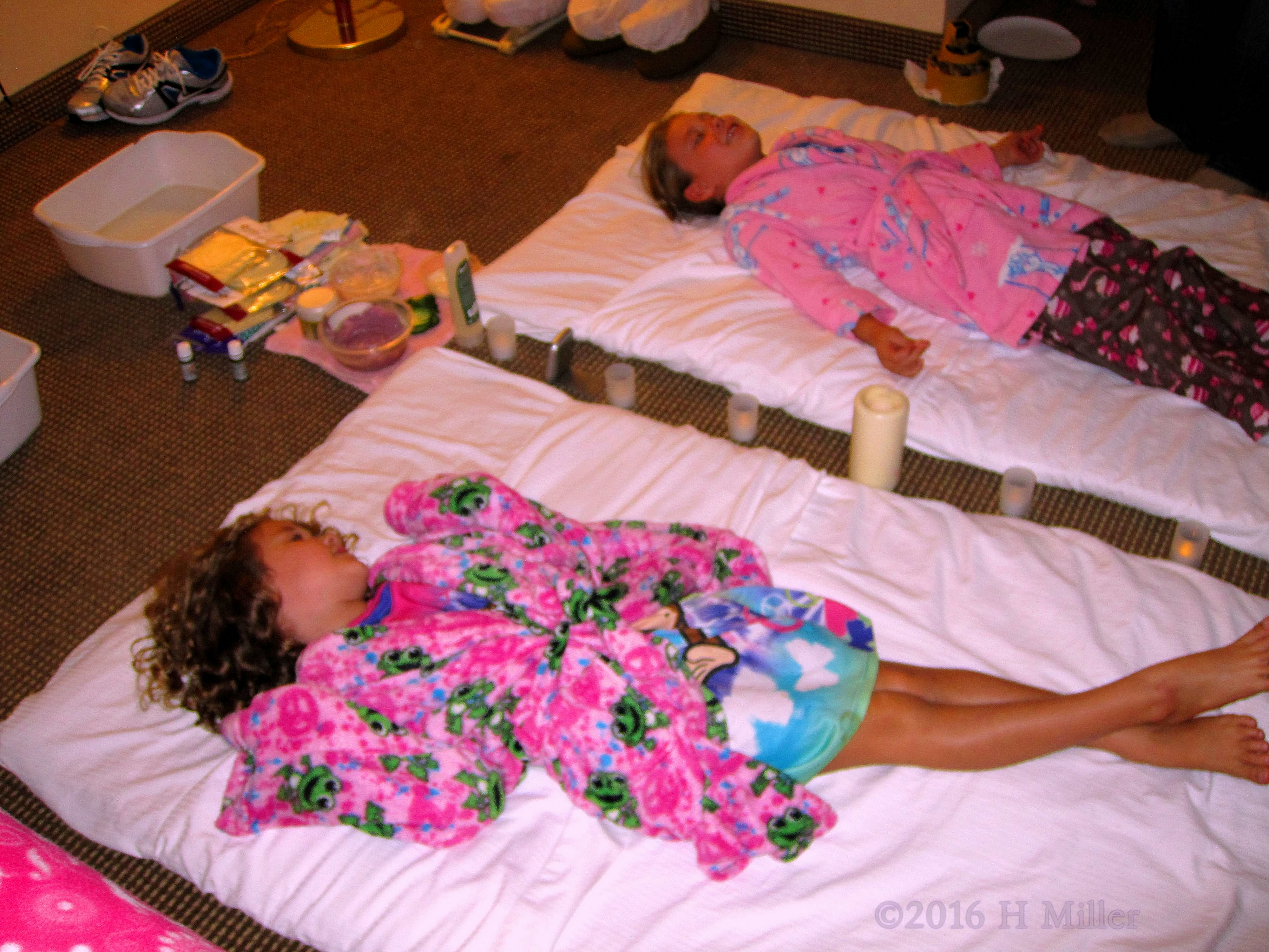 Already Relaxed In The Kids Facial And Massage Area Already Relaxed In The Kids Facial And Massage Area