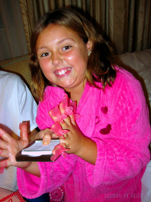 Hanging Out With Her Manicure Protectors. Hanging Out With Her Manicure Protectors.