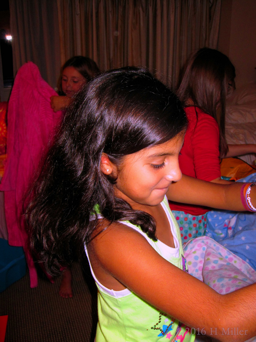 Putting On Spa Robe Putting On Spa Robe