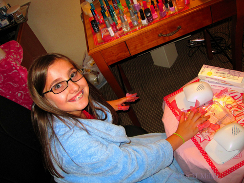 She's Happy To Get The Manicure Protectors On She's Happy To Get The Manicure Protectors On