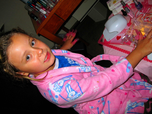 She Just Finished Her Mini Mani! She Just Finished Her Mini Mani!