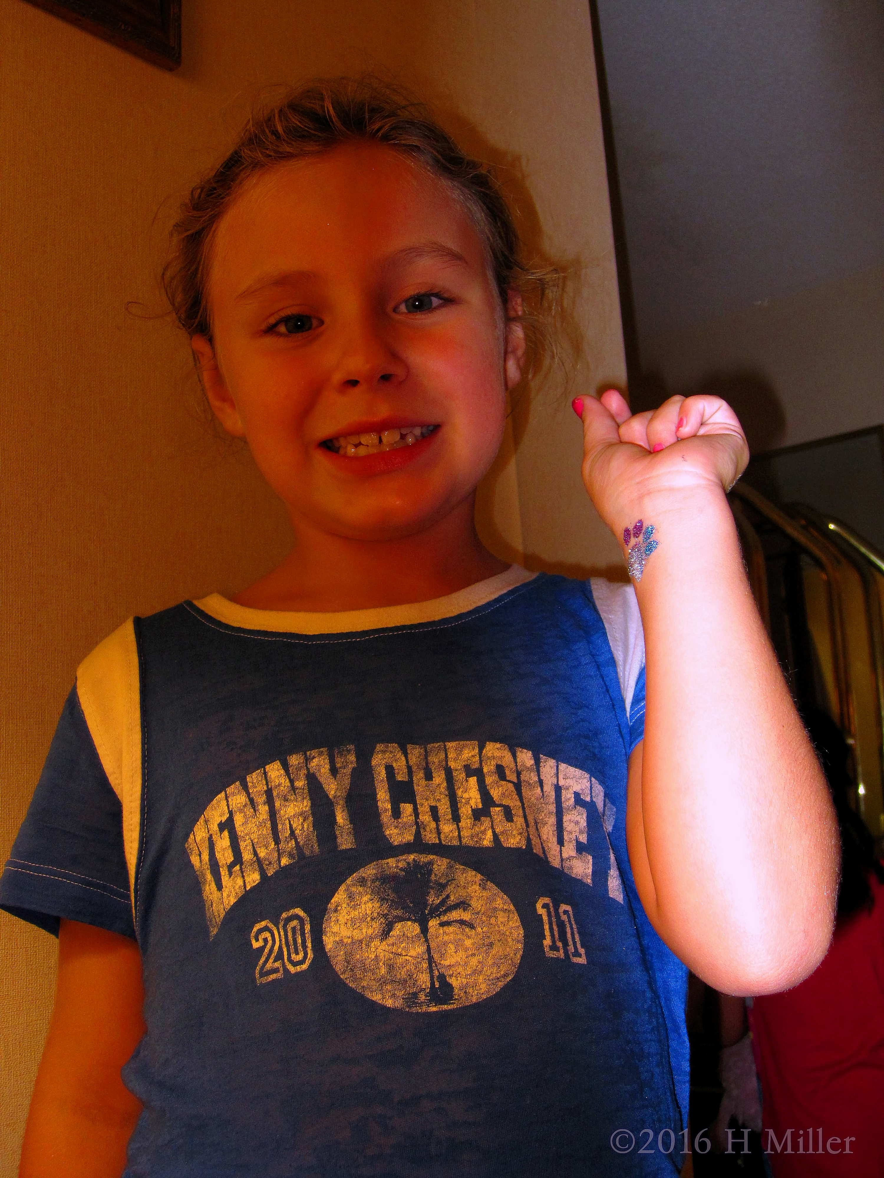 She's Loving Her Cute Temporary Glitter Tattoo She's Loving Her Cute Temporary Glitter Tattoo