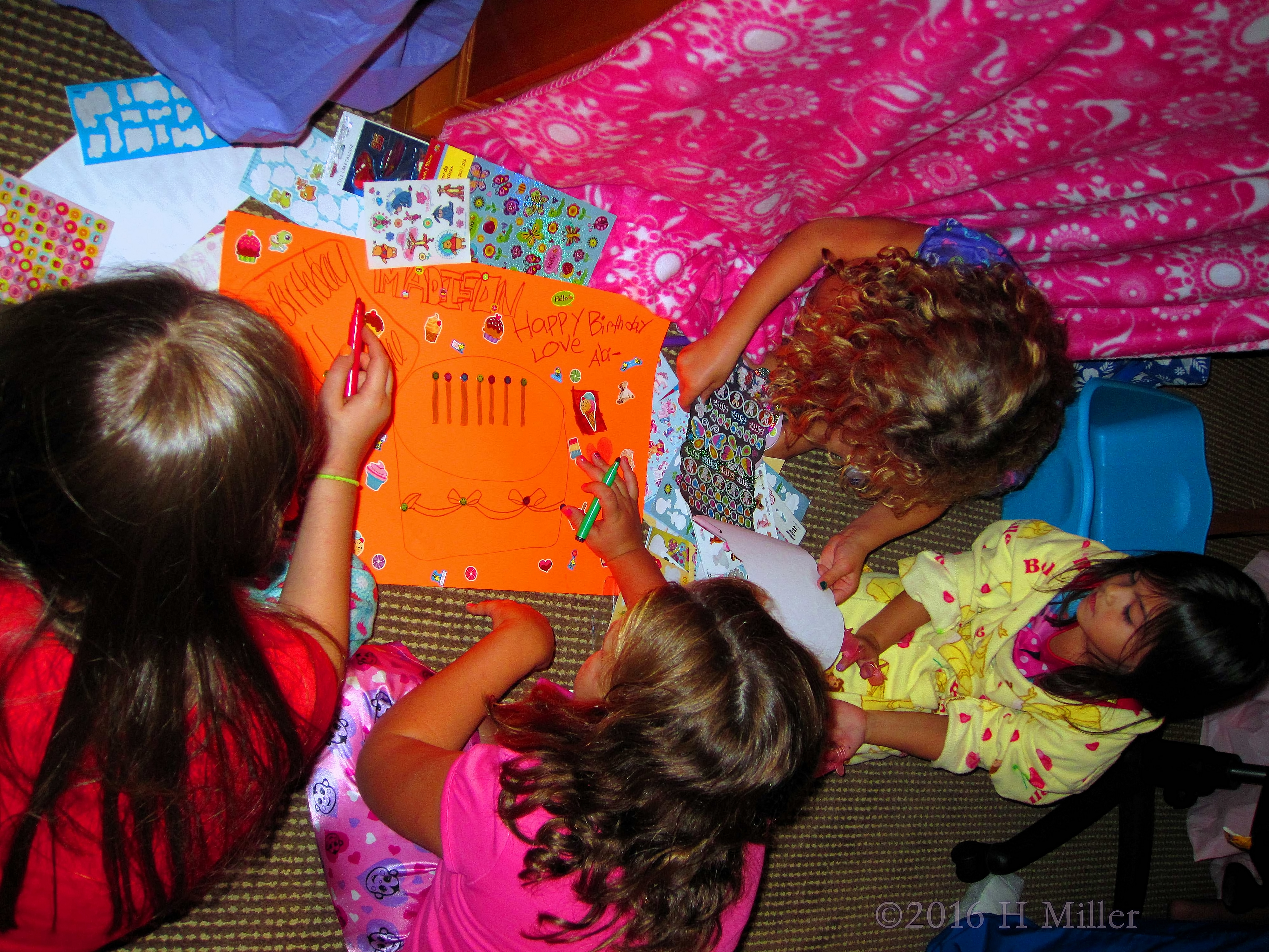 Working On The Birthday Card Working On The Birthday Card