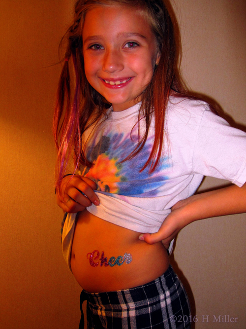 Cute Glittery Cheer Temporary Tattoo. Cute Glittery Cheer Temporary Tattoo.