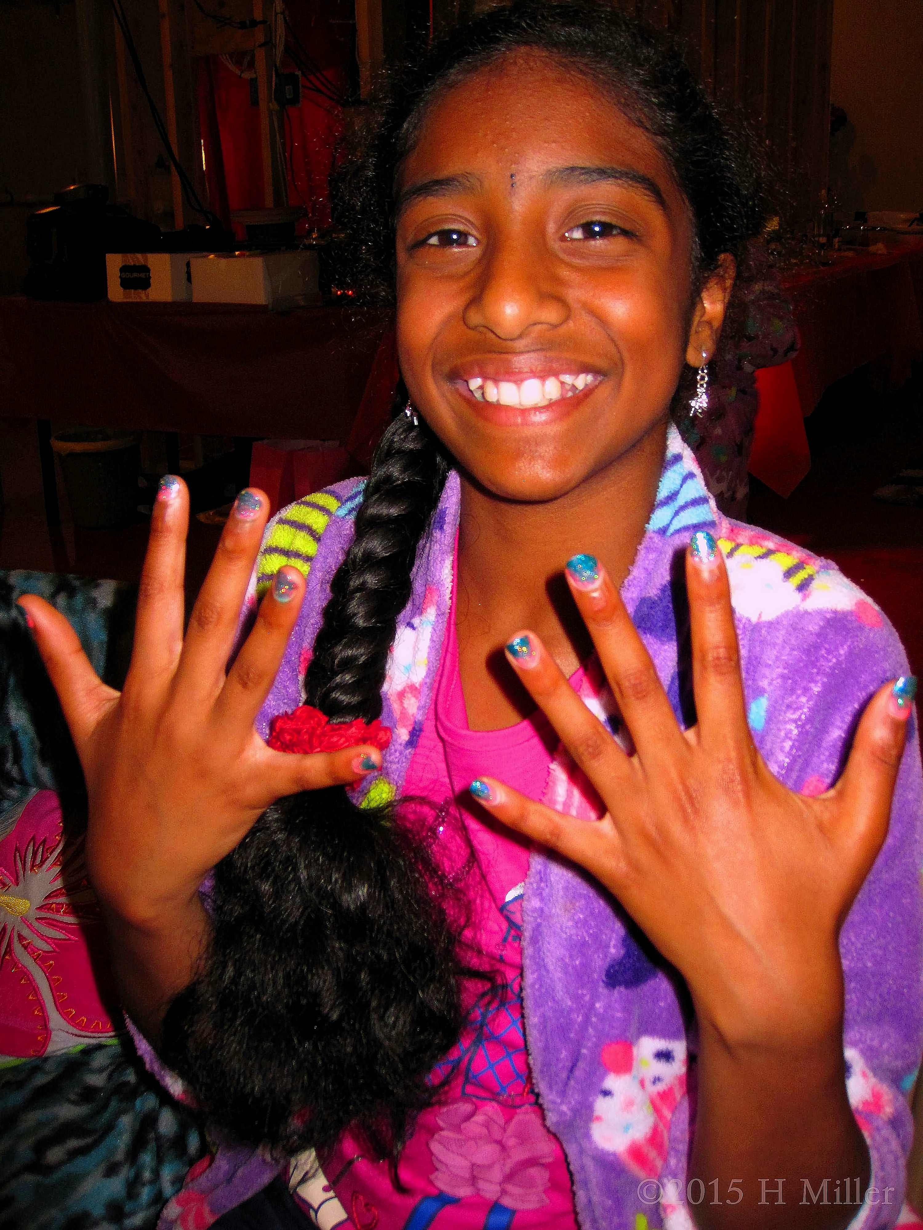 A Blue Shatter Manicure A Blue Shatter Manicure