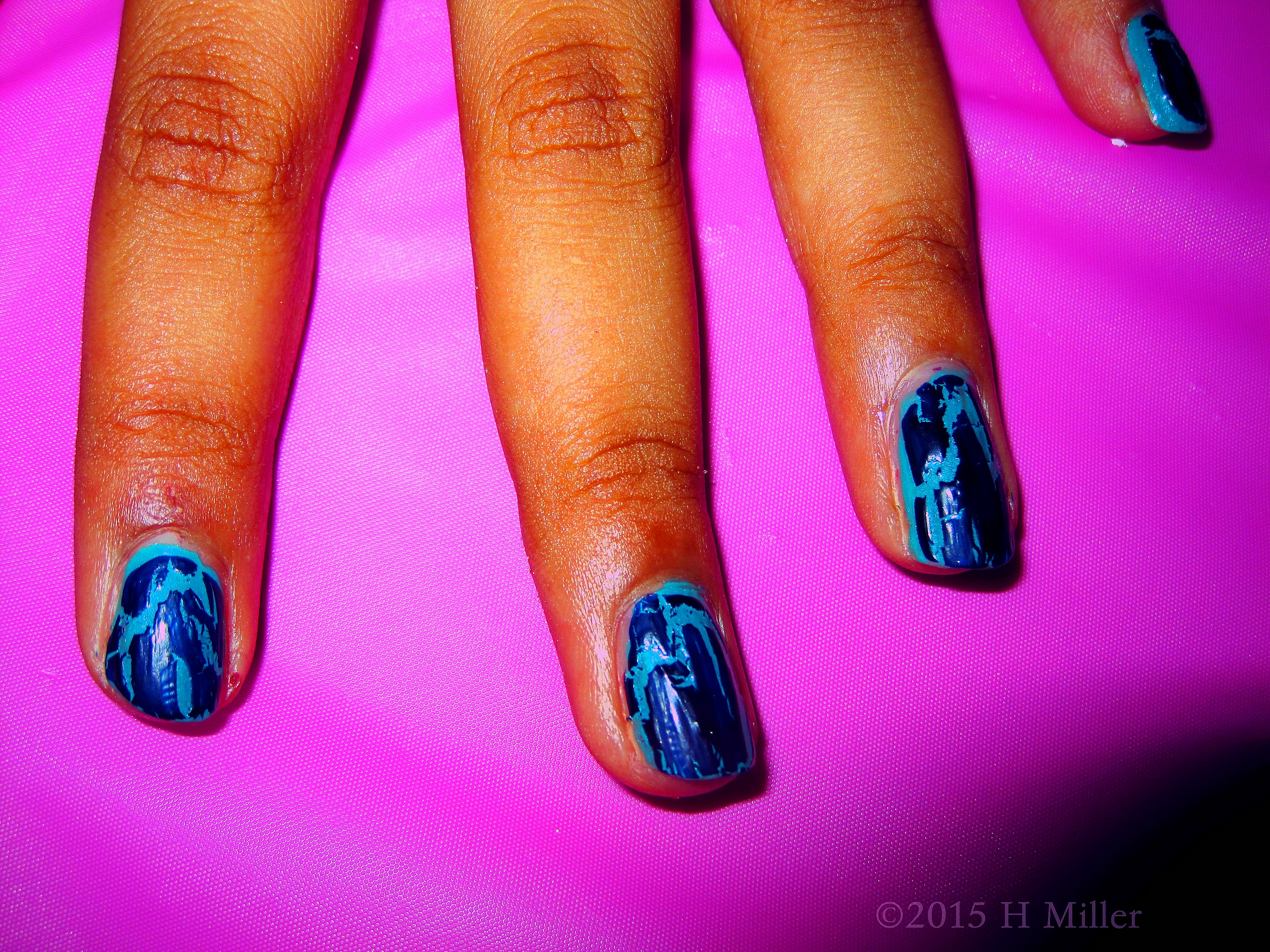 Blue OPI Shatter Over Light Blue Polish. A Combo New To Our Eyes. Blue OPI Shatter Over Light Blue Polish. A Combo New To Our Eyes.
