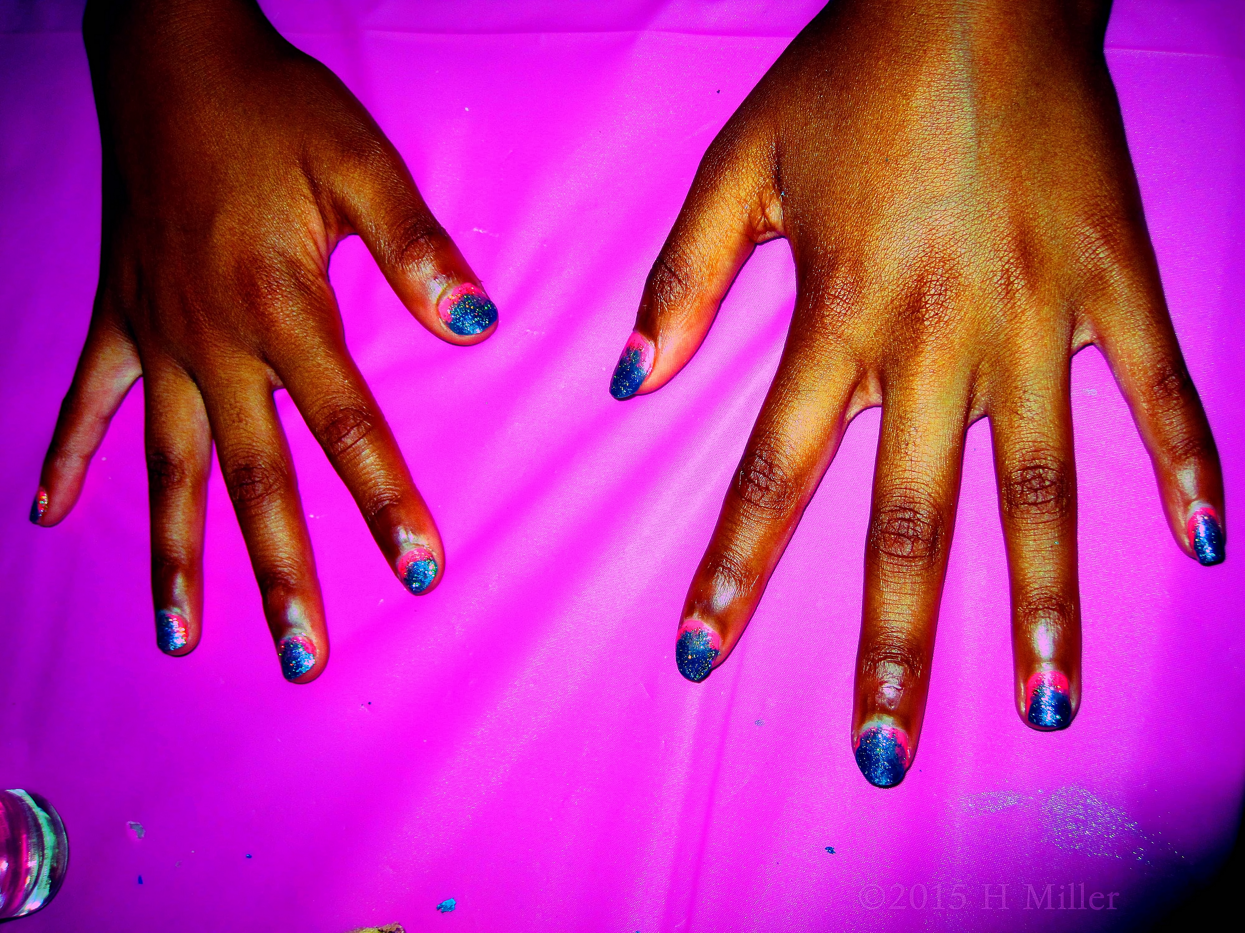 Close Up Of The Birthday Girls Manicure Close Up Of The Birthday Girls Manicure