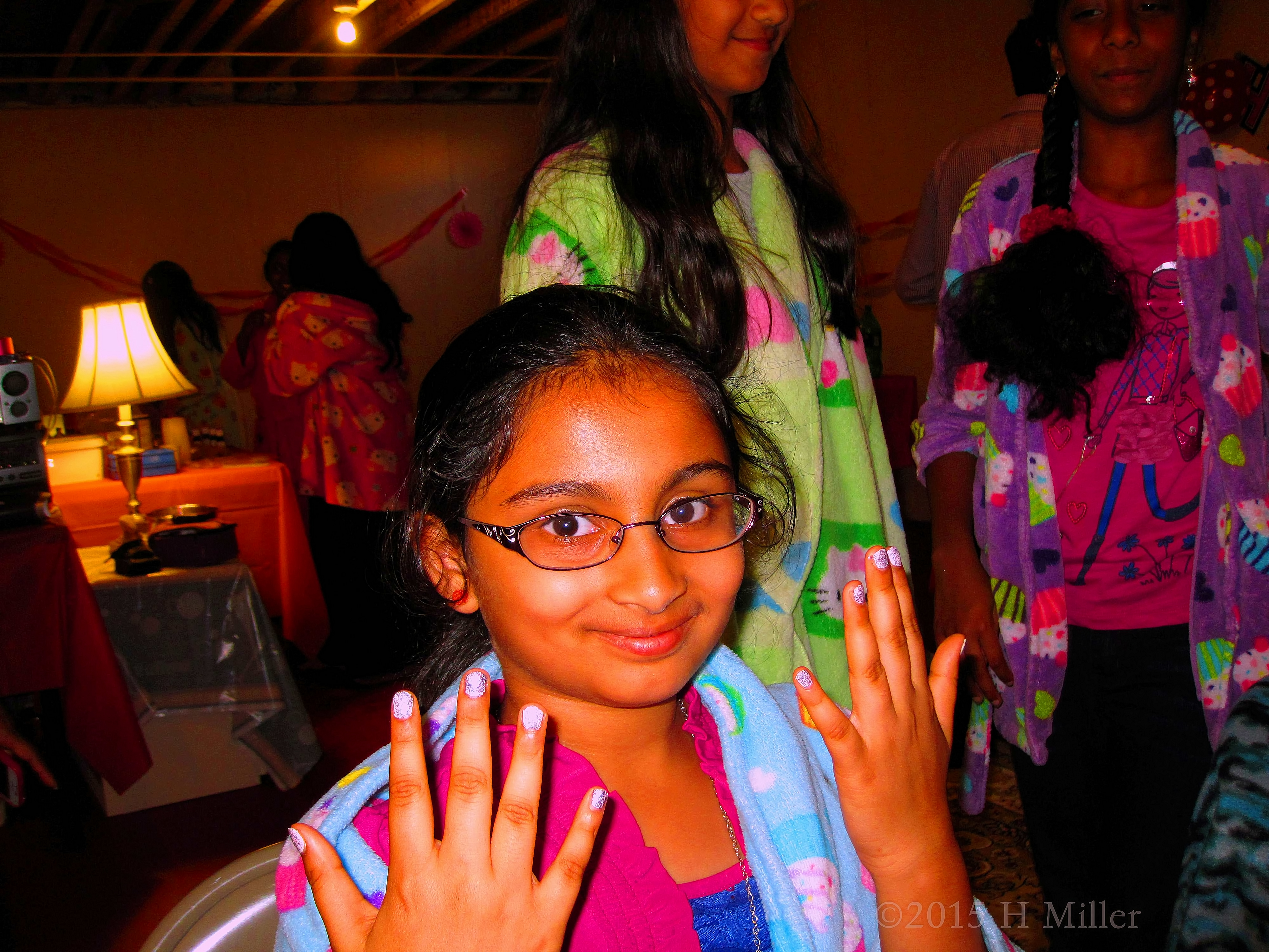 Showing Her Interesting And Unique Mani. Showing Her Interesting And Unique Mani.