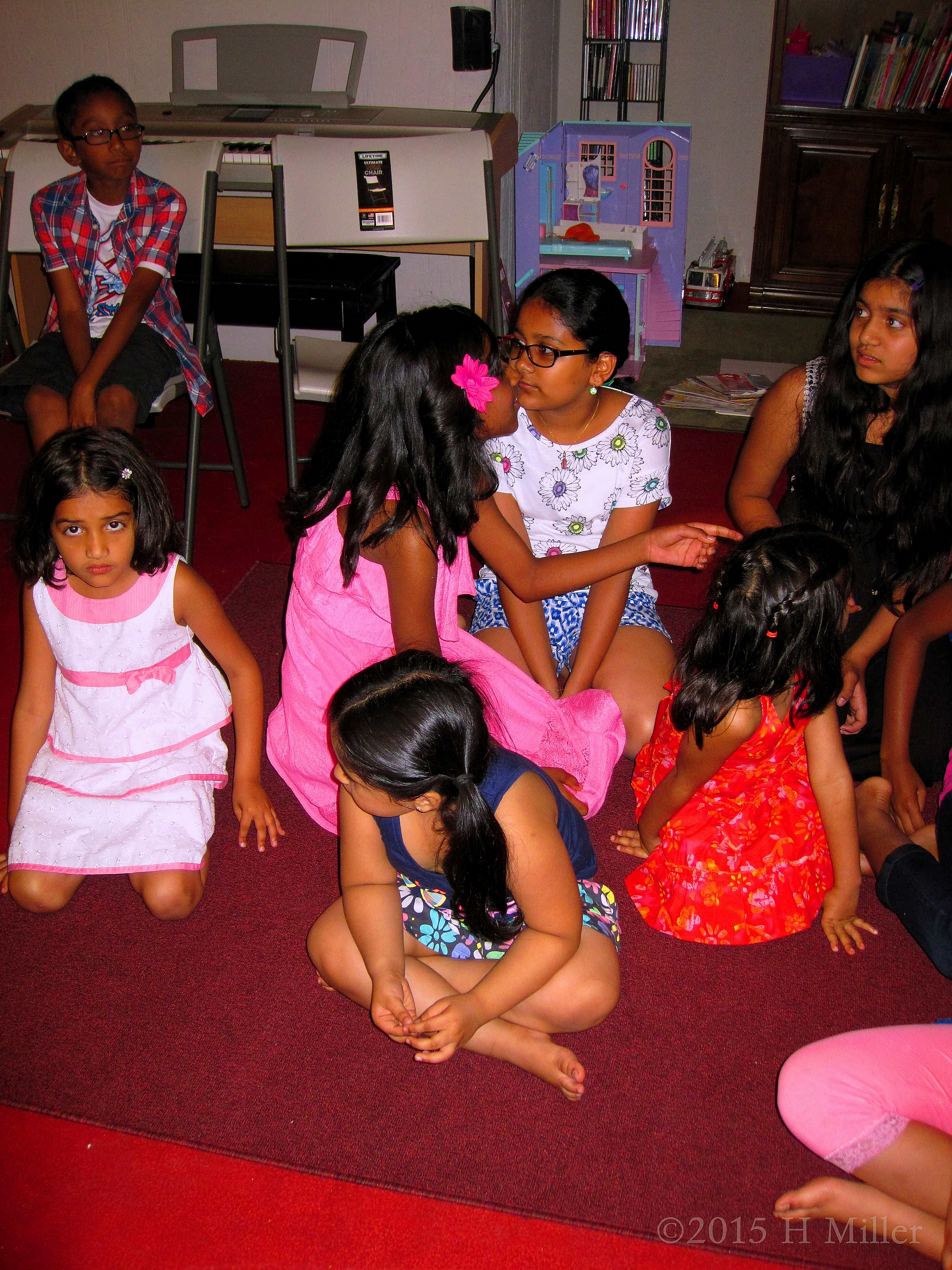 The Birthday Girl Talking With Her Guests. The Birthday Girl Talking With Her Guests.